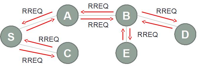 RREQ Flooding Flood the network with RREQs to an unreachable destination address