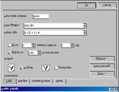 SETTING UP PAGE AND PRINT How To Change Page Orientation 1. From the menu, click File >> Page Setup. Click the Page tab. The Page Setup dialog box is displayed, as shown below. 1. Click File >> Page Setup.