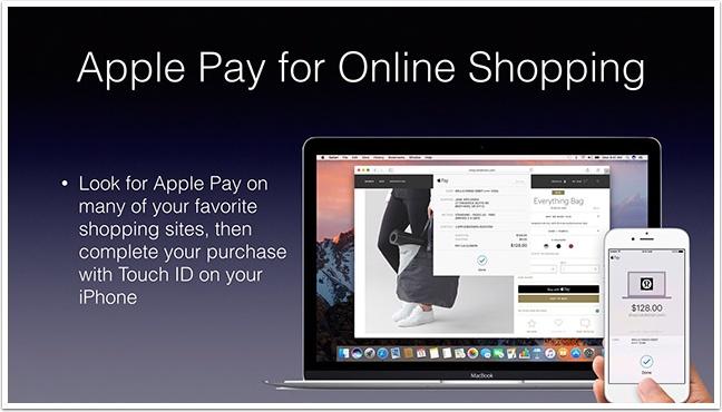 Apple Pay Many shopping sites will now feature Apple Pay in Safari, which will make it more secure to pay on the web.