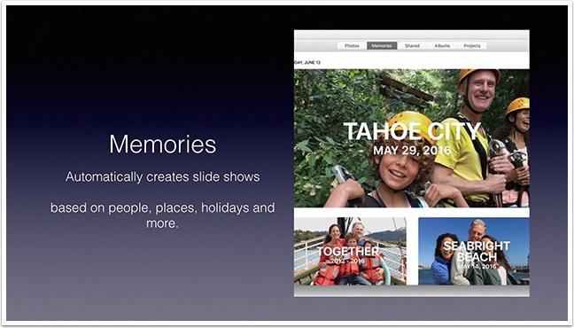 Memories Memories automatically creates stunning slideshows and shareable collections of your best photos based on people,