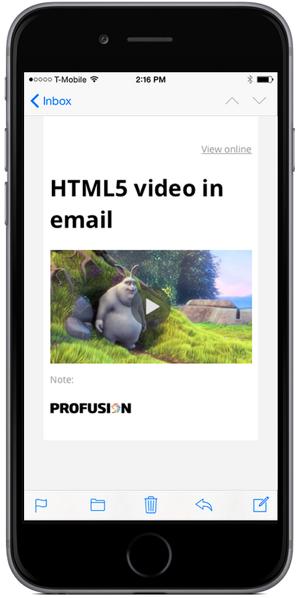 HTML5 video for email 3 Feature background At time of writing we advise against embedding HTML5 video in an email.