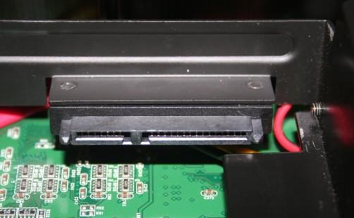 The SATA interface panel can be rotated, so you can easily insert the hard drive. Please press it down to the slot and close the bottom cover after the hard drive is inserted. V.