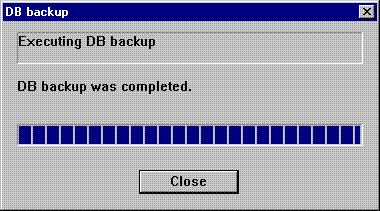 Click Exit displayed in step 2 to complete the DB backup. 9.