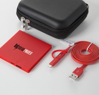 Super slim 2,600mAh square power bank and Mfi Cable tech gift set. Packaged in a nice zipper case. Imprint (power bank): H 2 x W 2 Imprint (cable): 3/8 x 1/4 $28.90 $27.90 $26.90 $24.