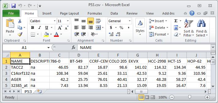 6.2 The gene set definition file Your gene set definition file is an Excel file which contains specifics regarding your gene sets. A sample gene set definition file C2.