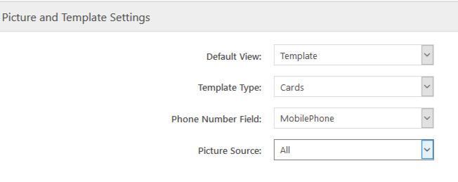 3.6 Picture and Template Settings Employee Directory add-in allows you to customize the view of the contacts displayed.