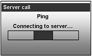 A connection or declaration to the online server must be completed to finish the