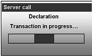 The system declaration is in progress. 5. The server call finished successfully. 8.