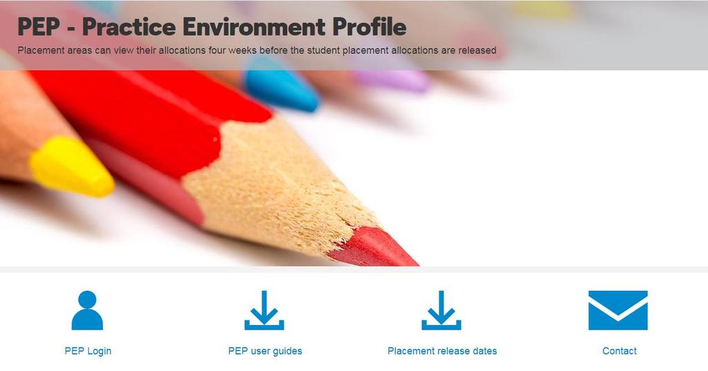 4. Selecting Practice Environment Profile (PEP) information, you can view the PEP user guide for a more detailed insight on using the PEP website or you can select