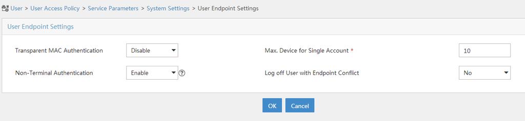 d. Click OK. e. Click the Configure icon for Endpoint Aging Time to open the page as shown in Figure 143. f. Set the endpoint aging time as needed. This example uses the default value.