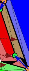 We reflect the halfedge direction onto the crease differences of the end vertices to get the previous and next segment directions.