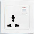 BS double pole 13A AC239-S switched socket outlet