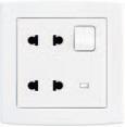 double pole switched 13A AC237-S socket outlet
