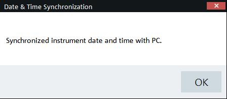 Working with Instrument 4.6.7 Date Time Synchronization The"Date Time Sync" is used to synchronize the date and time of the connected instrument with PC.