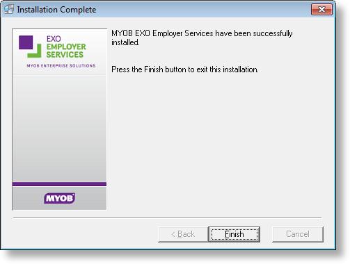 Once the installation is complete, click Finish to