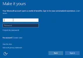 ...cont d 4 Provide your Microsoft Account email address and password, or choose