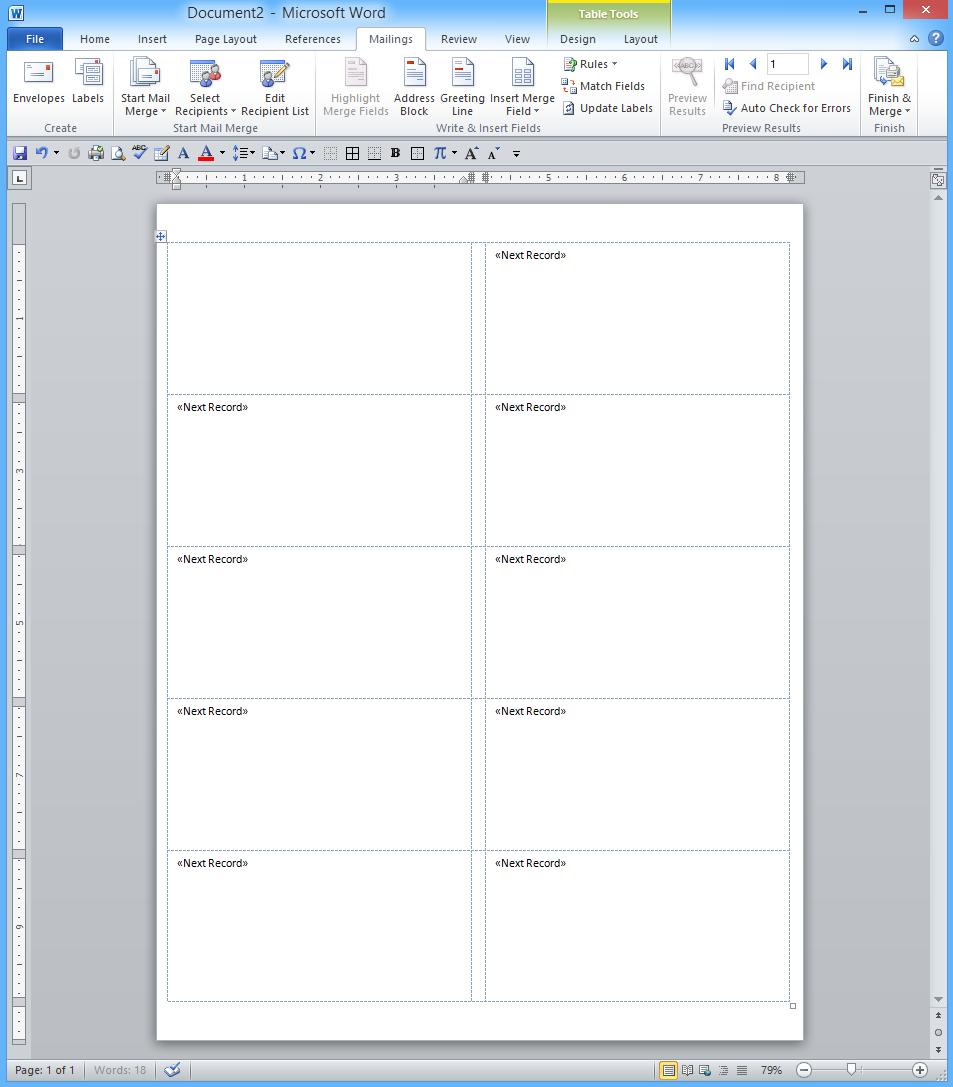 0. The Word document now has the