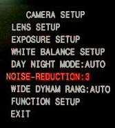 Under [Noise Reduction] you can select Off or a value between 1 and 5.