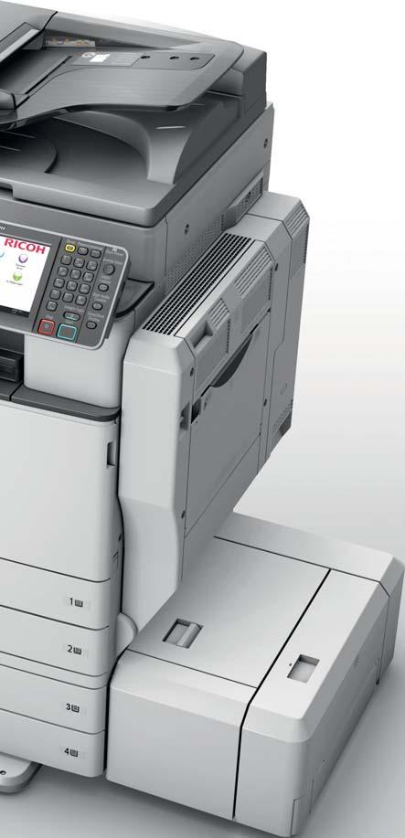 Multifunction features - at a glance Wide media versatility The MP 4002SP/5002SP up to 220gsm to create report covers and