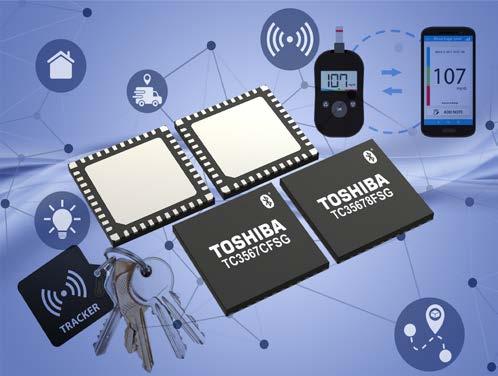 TC3567x FAMILY FOR BLUETOOTH LOW ENERGY 4.2 ULTRA LOW POWER Toshiba`s TC3567x single chip Bluetooth Low Energy 4.2 SoC family offers class-leading low peak power consumption of only 3.