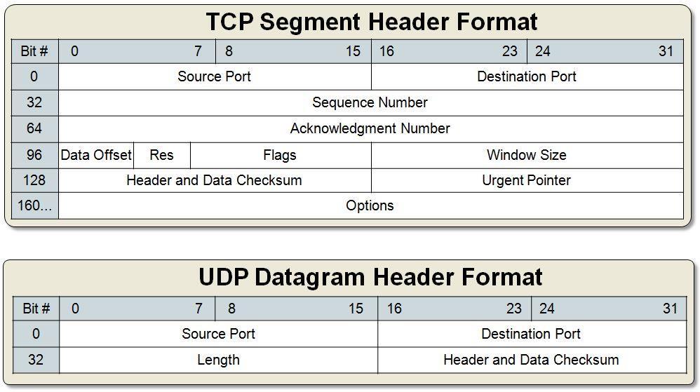 TCP/UDP Overhead: The following image