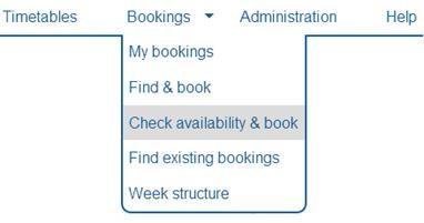 To request the room booking click the Book button. When your booking has been made the booking will be automatically listed in your My Bookings list. 8.