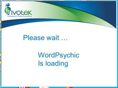 Page 9 Starting WordPsychic Start the WordPsychic software by double-clicking on the WordPsychic icon on the Desktop.
