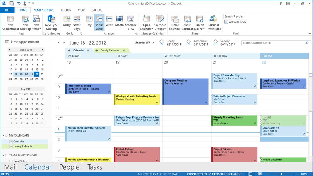 Calendar Quick Start Guide Schedule a Lync Meeting Meet face-to-face or save yourself a trip by meeting online with Lync 2013. Switch views Use the calendar view that best fits your workflow.