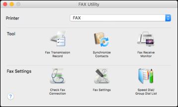 OS X 3. Do one of the following: Windows: Select Fax Settings for Printer. (Select your product, if prompted.