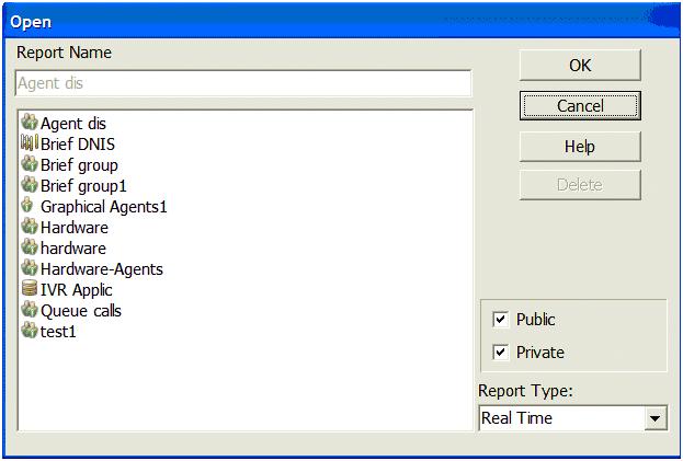 Chapter 2: Monitoring Activity Opening Predefined Real-Time Reports To open a predefined real-time report: Step 1 From the File menu, click Open. You can also click the Open icon on the Toolbar.
