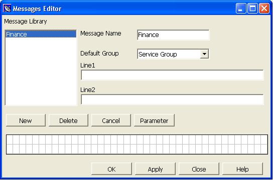 Chapter 4: Communicating with Agents Message Name - Shows the name of the selected message. When creating a new message, you must fill in this field.