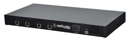 Integral Power SFP Ports to NetWay Spectrum Switch Power Output 56VDC Front view Rear view Ethernet Port Data to