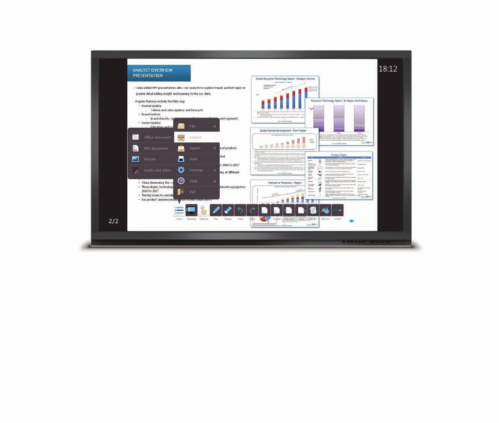 Up to 4 meeting attendees can share their device screen with the main display and each other in real time either locally or over