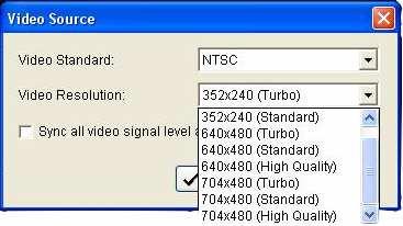 Video Resolution Frame Rate Quality Turbo mode Higher Lower Standard mode Normal