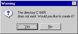 Click OK to display the Galileo Print Manager MIR to Disk dialog box. 6.