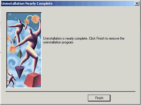 Click Finish in the Uninstallation