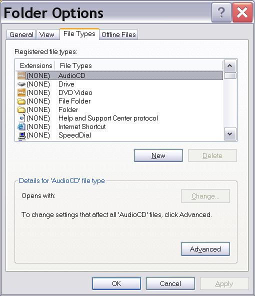 Windows XP We ve gone through opening the Folder Options screen so do
