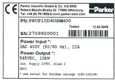 1.PSU (Power Supply Unit) 1.1. Identfication 8 1 2 3 4 5 6 7 7 Explanation: Type designation 1 The complete order designation of the device (2-4). PSUPx0: Mains module 3AC 230.