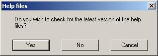 10. Click on No (as the new setup program run on the new server will have installed the latest version of the help files) 11.
