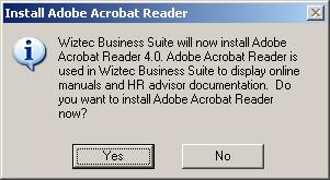 It is likely that the client PC will have a more recent version of the application installed) 13. Click on OK 14.