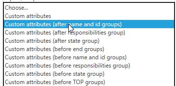Symbio Manual - Administrator Role 62 The following user-defined attribute groups are available: Figure 87 User-defined attribute groups User-defined attribute groups can be renamed using the