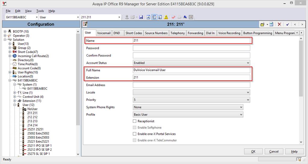 5.4. Administer SIP Users From the configuration tree in the left pane, right-click on User, and