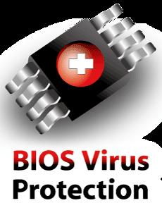 BIOS Virus Protection When enabled, the BIOS will protect the boot sector and partition table by halting the system and flashing a warning message whether there's an attempt to