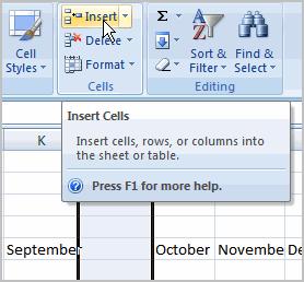 To Delete Rows and Columns 1. Select the row or column you d like to delete. 2. Click the Delete command in the Cells group on the Home tab.