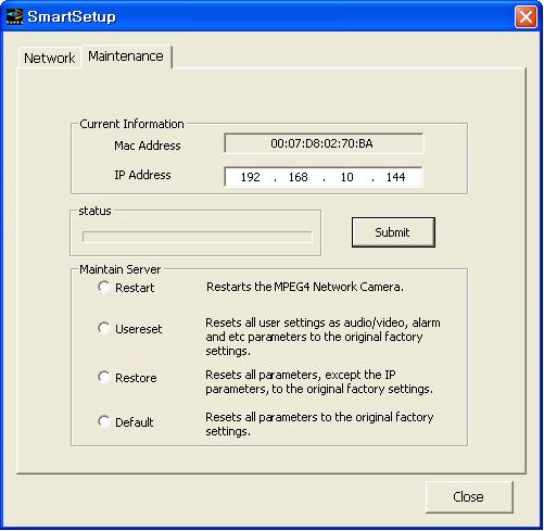 2.3.1.2 IP Setting button Select network device and click the IP Setting button.