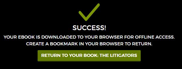 You will need to allow this in order to save your book. The browser will save your book for offline reading. You will receive the below success message when the book has been saved successfully.