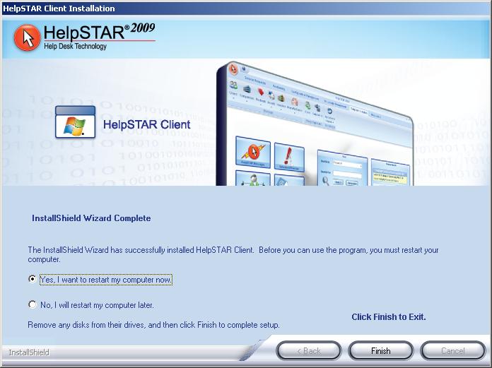 3. Specify the location in which HelpSTAR 2009 client files will reside. A default location will be provided (C:\Program Files\).