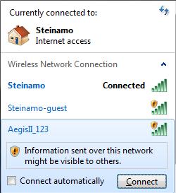 name in the System pages to differentiate controllers. You are now on the Aegis II WiFi network.