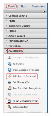 MAKE THE SEARCHABLE PDF ACCESSIBLE Add Tags to the Document Running OCR on a scanned document is the most important step towards an accessible PDF, and it is the minimum you should do because it