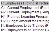 9.1 Form F: Employees Provincial Profile The section below outlines the process for capturing employee s provincial profile 1 Click on Form F: Employees Provincial Profile